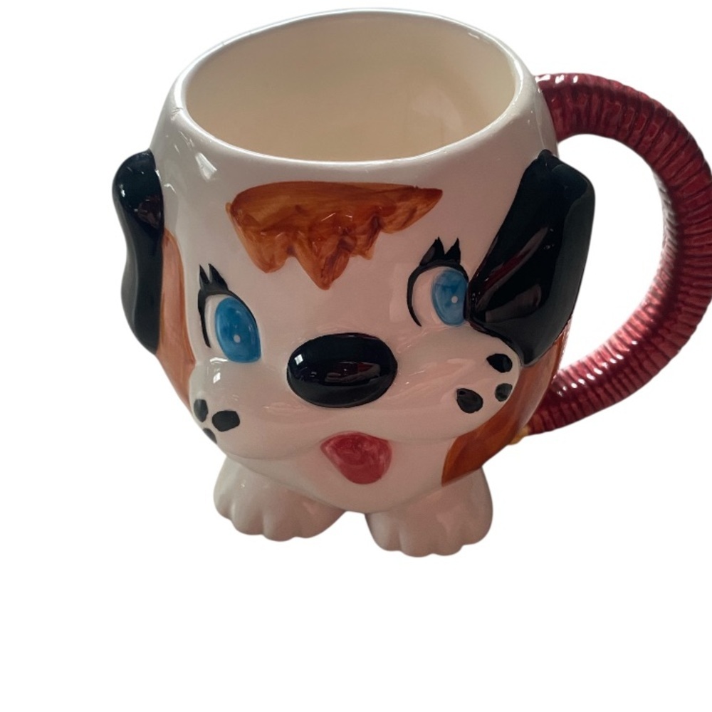 nestile carnation coffee mug 4” length dog figure